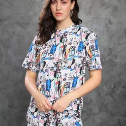 TANDUL Printed Round Neck Co-Ords-image-60