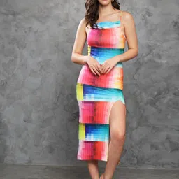 TANDUL Printed A-Line Dress-image-76