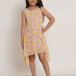 Creative Girls Floral Print A-Line Dress-image-97