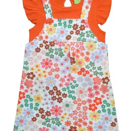 Clothe Funn Girls Floral Print A-Line Dress-24