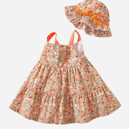 StyleCast Floral Printed Square Neck Shoulder Straps Casual Print A-Line Dress-image-15