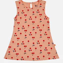 Bodycare Girls Conversational Printed Sleeveless Cotton A-Line Dress-picture-29