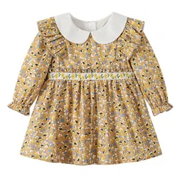 StyleCast Floral Printed Peter Pan Collar Casual Cotton Fit and Flare Dress-87
