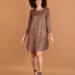Boholyfe Floral Printed A-Line Dress-image-45