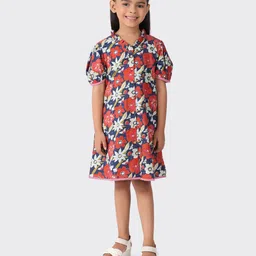 Fabindia Multicoloured Floral A-Line Dress-image-16