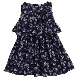 Hopscotch Navy Blue Floral A-Line Dress-picture-4