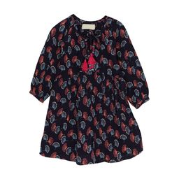 My Little Lambs Girls Navy Blue and Red Conversational Printed A-Line Dress-picture-15