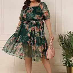 vibes by deebaco DEEBACO Floral Print Puff Sleeve A-Line Dress-picture-12