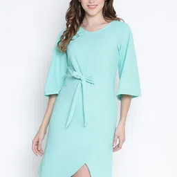 DRAAX Fashions Flared Sleeves A-Line Dress-image-16