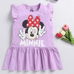 YK Disney Girls Minnie Mouse Printed Drop-Waist Cotton Dress-picture-48