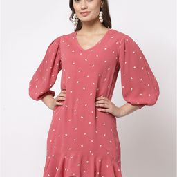 Gipsy Peach-Coloured A-Line Dress-image-62