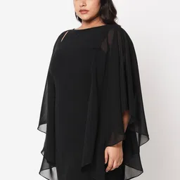 Curves by MISH BlackPlus Size Georgette Kaftan Dress-picture-32