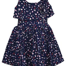 Wish Karo Girls Floral Printed Fit & Flare Dress-58