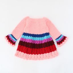 Woonie Multicoloured Applique A-Line Dress-20