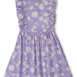 Gini and Jony Girls Floral Printed Flutter Sleeve A-Line Dress-image-63
