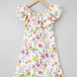 edheads Girls Floral Print Flutter Sleeve A-Line Dress-picture-14