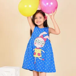LilPicks Girls Graphic Printed Sleeveless Cotton A-Line Dress-picture-21