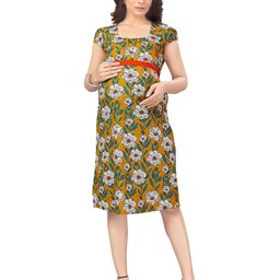 mama & bebe Floral Print Maternity Shift Dress-image-32