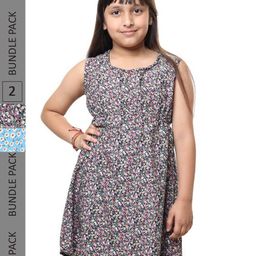 BAESD Girls Pack Of 2 Printed Sleeveless A-Line Dress-picture-28
