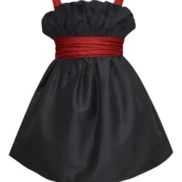 A.T.U.N. Girls Black & Maroon Strappy Dress-21
