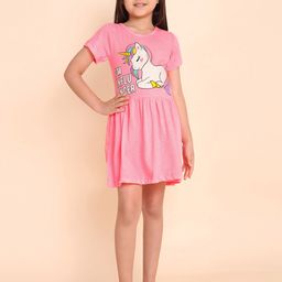 YK Girls Fit & Flare Cotton Dress-image-94