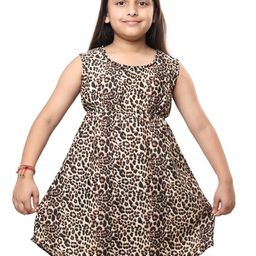 BAESD Girls Animal Printed Sleeveless Crepe A-line Dress-picture-41