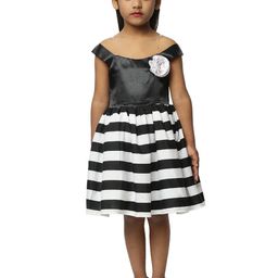 BAESD Girls Striped Boat Neck Flared Fit & Flare Dress-picture-44