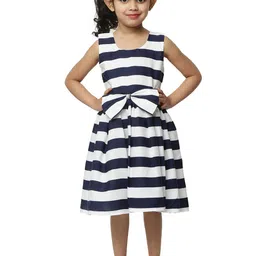 BAESD Girls Striped Sleeveless Flared Fit & Flare Dress-image-97