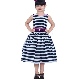 BAESD Girls Striped Sleeveless Flared Fit & Flare Dress-picture-34