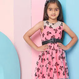 pspeaches Girls Floral Printed Fit & Flare Dress-picture-20