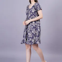 HIGHLIGHT FASHION EXPORT Floral Print Fit & Flare Dress-31