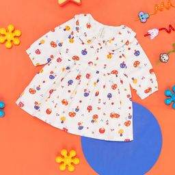 Pantaloons Baby Infants Girls Conversational Printed Peter Pan Collar Cotton A-Line Dress-image-18
