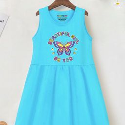 YK X Trampoline Girls Printed A-Line Dress-image-44