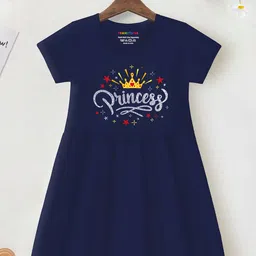 YK X Trampoline Graphic Print Cotton A-Line Dress-image-53
