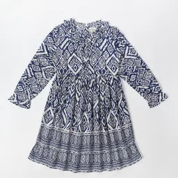 Bella Moda Ethnic Motifs Print Fit & Flare Dress-image-36