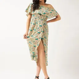 Pannkh Floral Printed Fit & Flare Dress-image-64