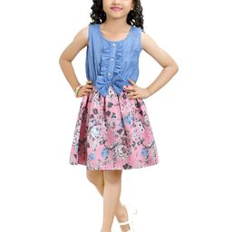Doodle Girls Floral Printed Flared Sleeveless Fit & Flare Dress-image-83