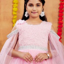 BAESD Girls Emballished Sequined Fit & Flare Dress-picture-30