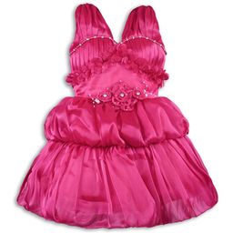 Wish Karo Girls V-Neck Applique & Embellished Tulle Satin Fit & Flare Dress-image-62