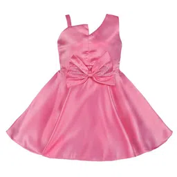 Wish Karo Girls Bow Embellished Silk Fit & Flare Dress-image-47