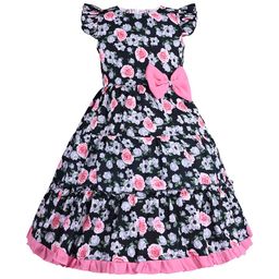 Wish Karo Floral Print Satin Fit & Flare Dress-image-41