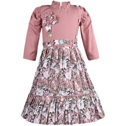 Wish Karo Floral Print Satin Fit & Flare Dress-picture-14