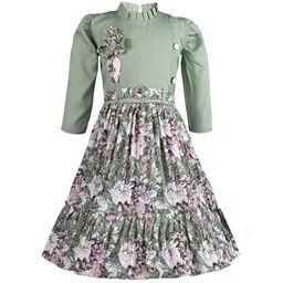Wish Karo Floral Print Satin Fit & Flare Dress-picture-22