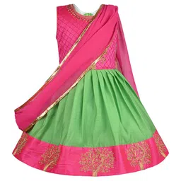 Wish Karo Embroidered Satin Fit & Flare Dress-image-44