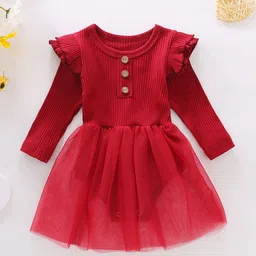 StyleCast Red Infant Girls Ruffled Fit & Flare Dress-image-80