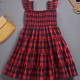 ZIP ZAP ZOOP Checked Fit & Flare Dress-image-37