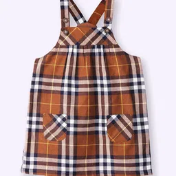 Beebay Girls Checked Cotton Fit & Flare Dress-image-58