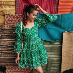 HEY MISSY Printed Fit and Flare Dress-image-39