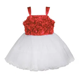 Wish Karo Girls Shoulder Strap Sleeveless Corsage Net Fit & Flare Dress-image-42