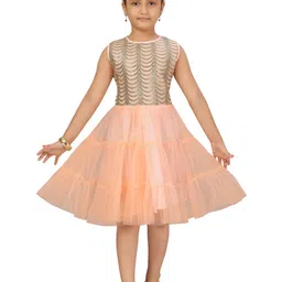 BAESD Girls Embellished Tiered Fit & Flare Dress-picture-34
